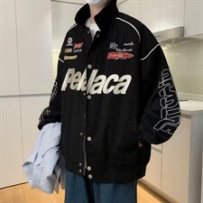 欧美高街刺绣贴标赛车服男女秋季ins休闲宽松飞行夹克WT19P60，男装夹克，星座1116-2