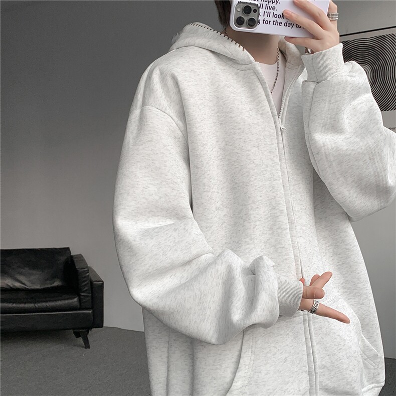 3XL-S基础百搭拉链开衫卫衣男休闲外套小心机WY45-P58400g,女装短外套,电商D206-1