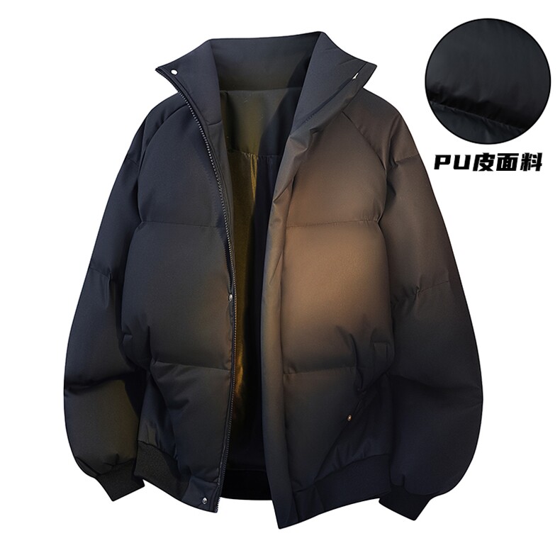 立体新款冬季羽绒立领PU皮棉服棉袄韩版宽松外套A436-2522-P80图片