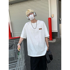 美式重磅做旧印花短袖t恤圆领宽松半袖情侣上衣T3663-特价P28，男装T恤，电商A007