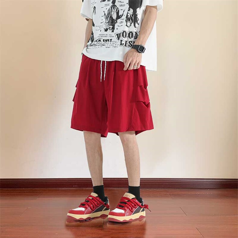 控价49夏季冰丝短裤设计款小众样式速干休闲五分裤DK24017P-28,男装牛仔裤,电商A128