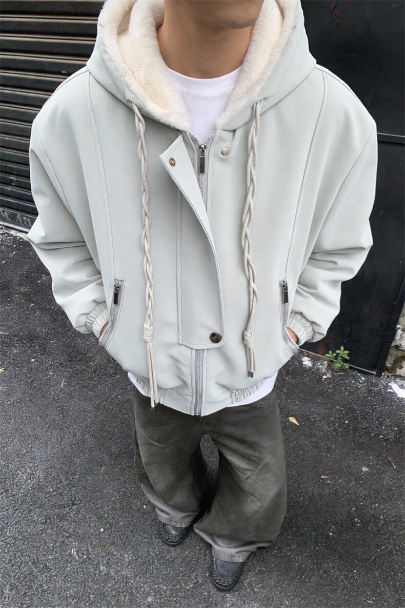 XZ514-2-25108-P110一体毛座山雕连帽棉服加厚保暖夹克冬季外套男,男装夹克,星座514-2(原B239)