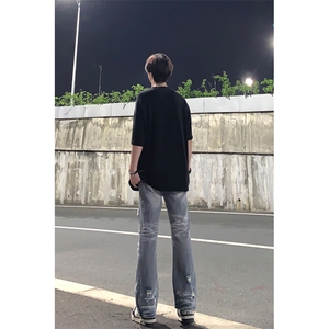 夏季美式高街ins小众破洞牛仔裤货号K755P6578图片