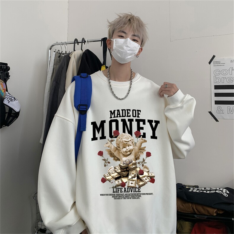 特P25控48秋冬新款男士圆领卫衣宽松休闲日常百搭上衣WQ2434,男装卫衣,电商B370