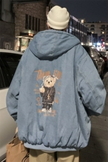 高品质字母印花休闲牛仔连帽羊羔毛棉衣A161-MY516-P145控165，男装棉衣，电商A161-2