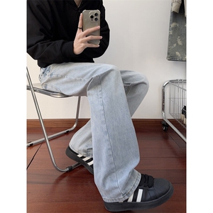 B221 美式ins暗黑高街重工艺修身微喇牛仔裤 LK24372-特P45控78图片