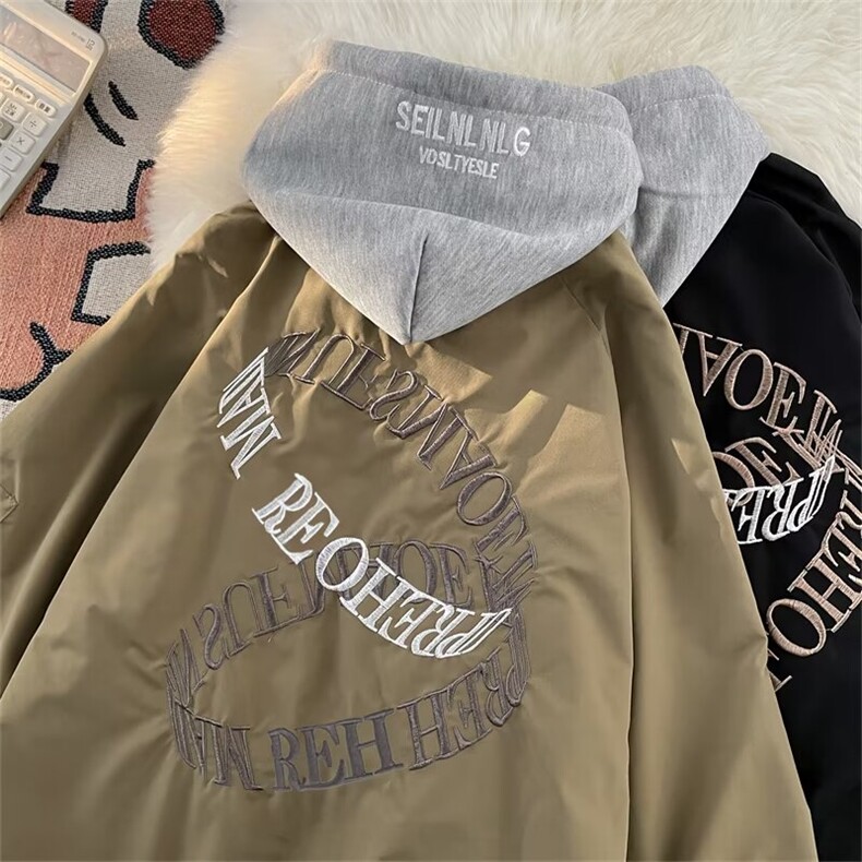 春秋新款刺绣潮牌外套男棒球服上衣韩版宽松飞行员夹克W5564-P62,男装夹克,星座412