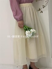 2022夏季新款欧根纱半身裙，女装半身裙，HL+