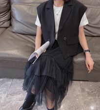 春款马甲，女装马甲，亮金金