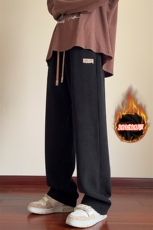 wassuphappy灯芯绒裤子男士春秋季潮牌雪尼尔休闲裤宽松运动长裤，男装休闲裤，电商A001