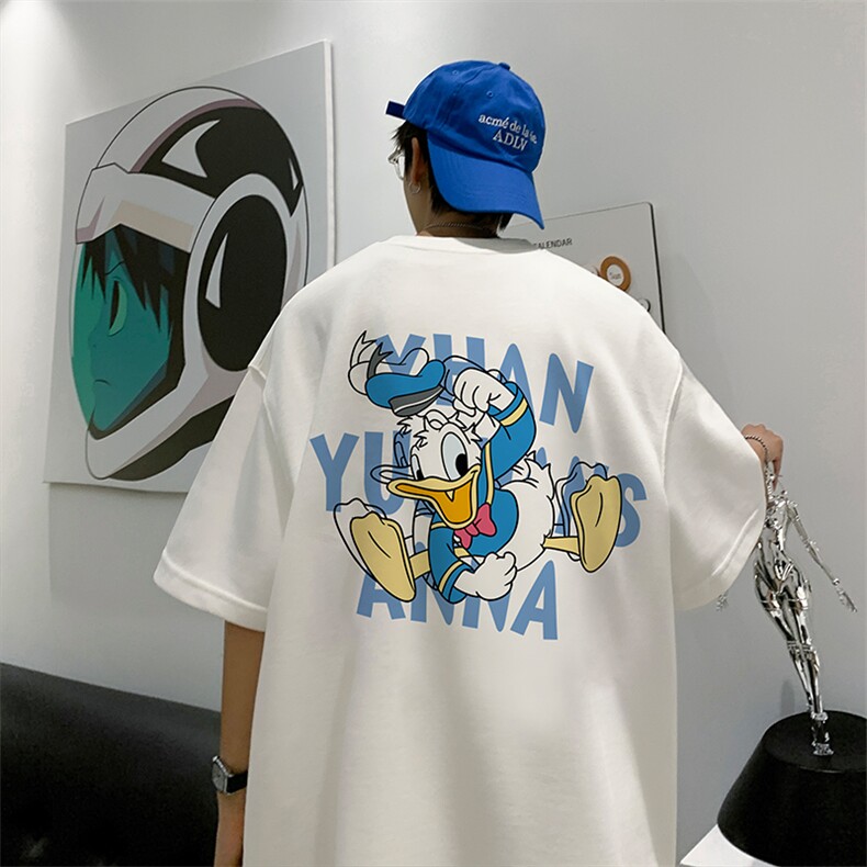 抖音供货、260克~200克现货宽松短袖T恤D223A-T23149-P25,男装T恤,电商019-1