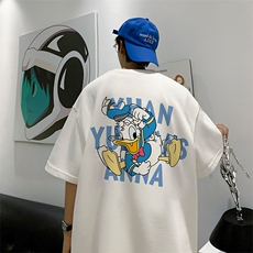 抖音供货、260克~200克现货宽松短袖T恤D223A-T23149-P25，男装T恤，电商019-1