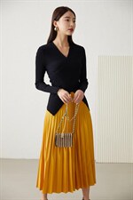 《现货》梯形设计纯色百褶裙，其它，M&VC