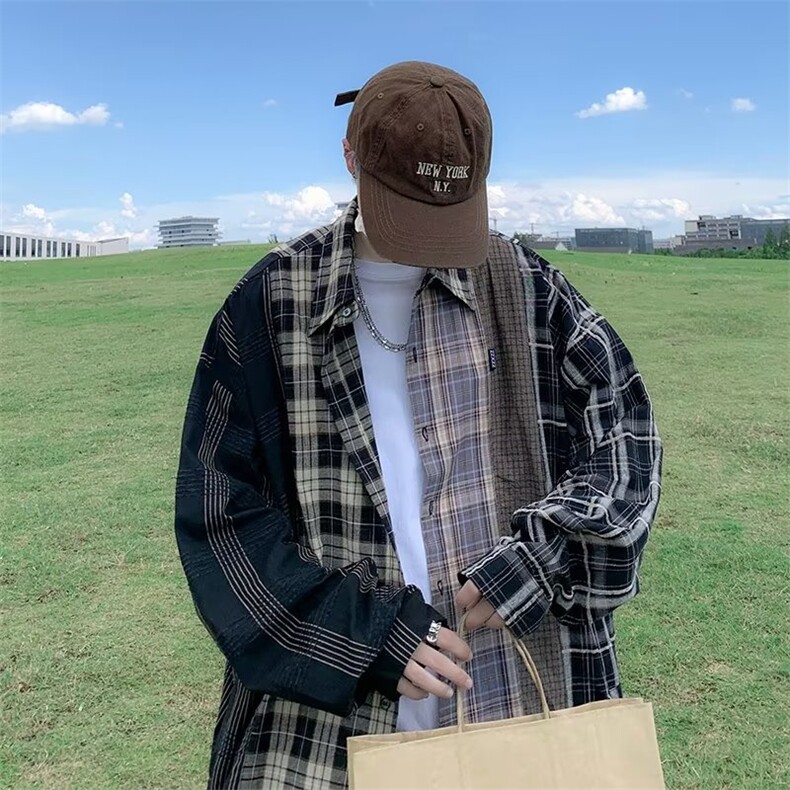 长袖衬衫男港风日系秋季韩版潮流帅气衬衣JC82P45,男装衬衫,星座1116-2