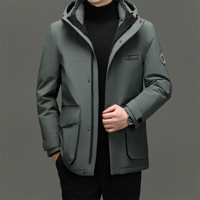 秋冬新款2023年男士休闲羽绒服加厚保暖夹克外套图片