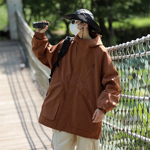 现货足  男女防水黑色冲锋衣外套户外夹克爬山登山服 JK602-P75图片