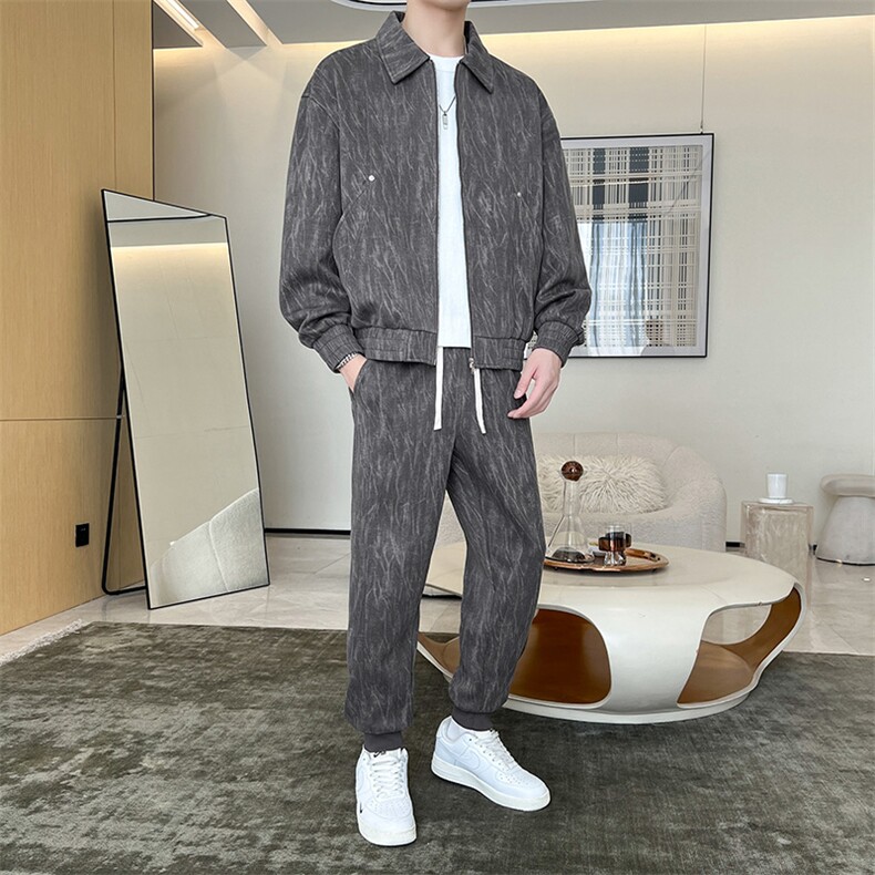 38575-P115大码控218秋季美式大码休闲套装,男装休闲套装,星座209