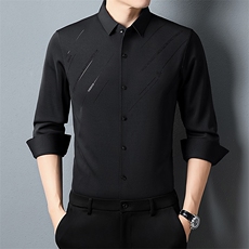 H6020钱塘2020-3中年男士商务休闲简约秋季厚款加绒衬衫P85，男装衬衫，钱塘207-3