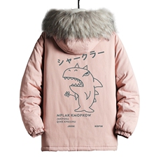 MM48092-P130冬季大毛领衣男士大码加厚袄男服网格挂拍，男装棉衣，电商A040A