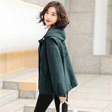 现货，时尚百搭2022年春装新款韩版外套女ins潮短款休闲洋气上衣，女装短外套，依万里