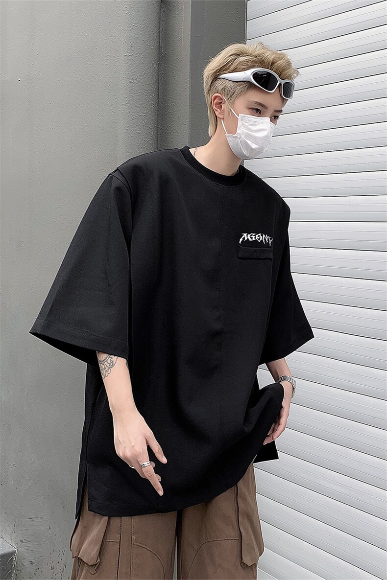 印花短袖t恤男装夏季潮牌假两件上衣男生体恤XZ514-2-202450-P58,男装T恤,星座514-2(原B239)