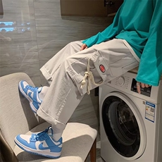 工装裤夏季高街韩版潮牌阔腿裤男宽松休闲百搭九分裤K4297-P32，男装休闲裤，星座512-2