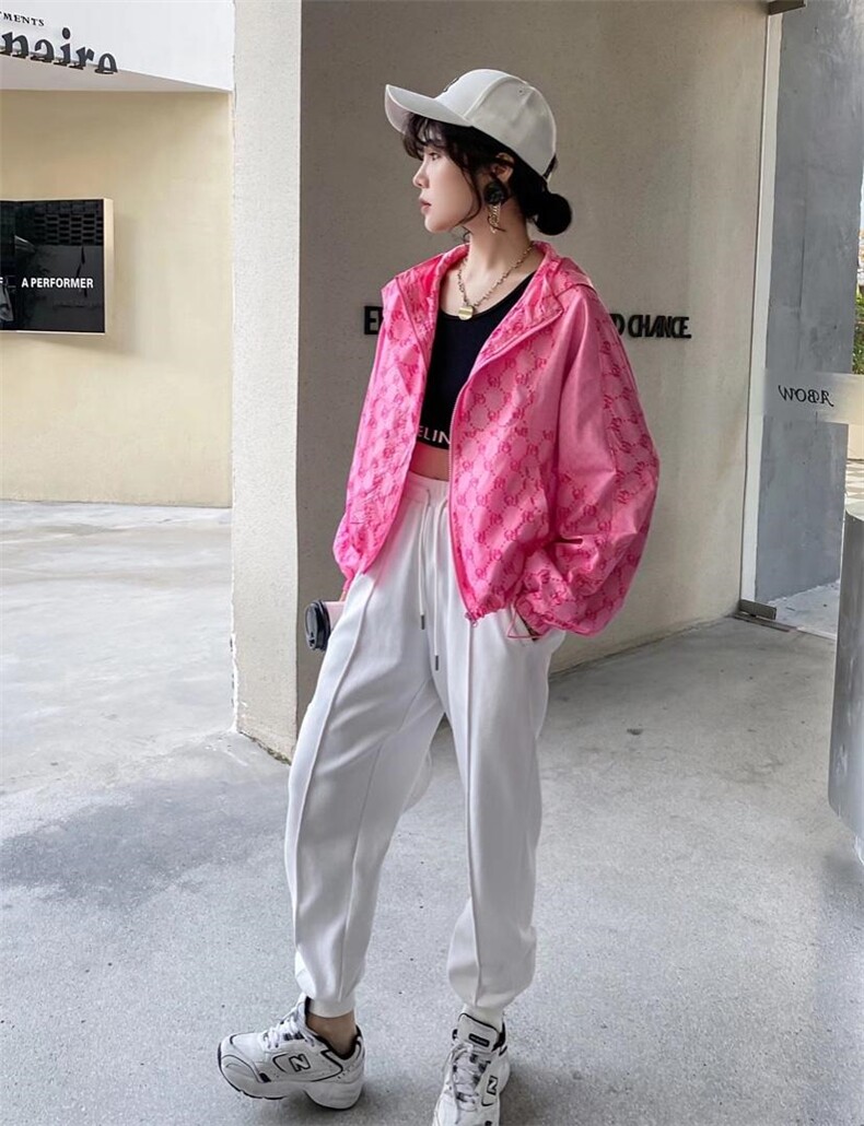 初夏短款薄防晒服,女装其它,火红