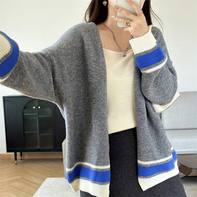 2025年秋季新款百搭女士套头开衫羊毛衫,女装羊毛衫,狄美羊绒