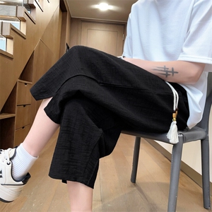 夏季小脚七分裤男纯棉纯色男士休闲裤宽松运动裤潮A266-KZ882-P56图片