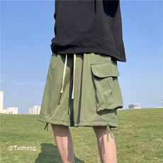 2023夏季新款工装风短裤宽松系带五分裤B315-K23311-p45控58，男装休闲裤，电商B315