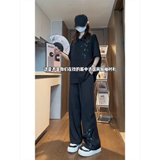 抖音品质夏季短袖男女刺绣短袖衬衫CS249P30，男装衬衫，星座1904A
