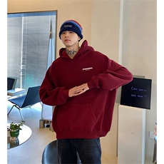 抖音得物高品质印花连帽卫衣秋冬装美式宽松连帽纯色卫衣ADL118，男装卫衣，电商A443