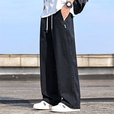 纯棉休闲裤子男士夏季宽松直筒工装裤潮牌复古运动长裤Z2301-P50，男装休闲裤，星座509