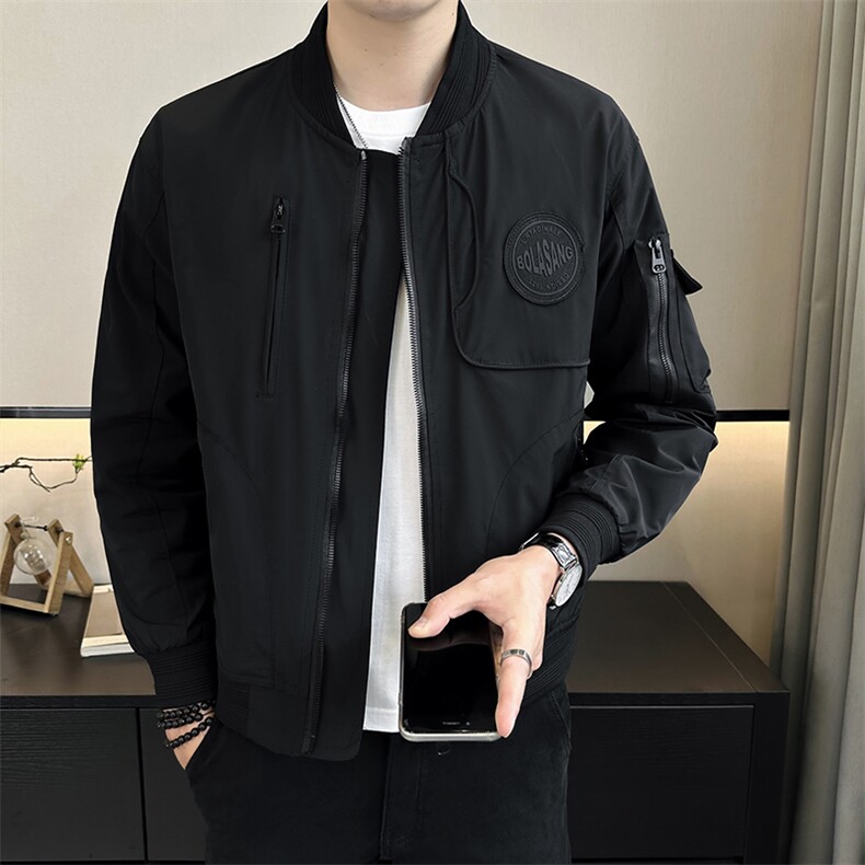 2025秋季店主风休闲工装棒球服夹克棒球领时尚外套潮58126-P110,男装夹克,电商A413