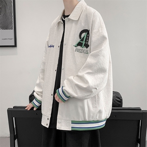 2023秋装潮刺绣设计百搭夹克中性风男女韩版棒球服外套 8007-P85图片