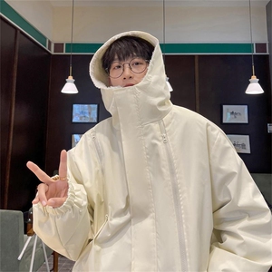 三防多拉链户外冲锋衣 内里600克仿兔毛潮牌棉衣XZ301A Y02 P118图片