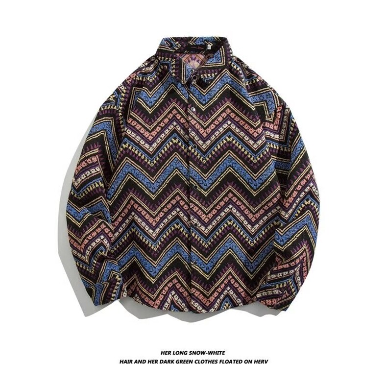 2025秋小香风外套宽松复古休闲民族风衬衫CS914，男装民族服装，星座1108