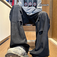 XZ616秋季重磅多口袋双褶垂感扎染水洗脏脏裤TY1045特P40控78，男装休闲裤，星座512A（原616）