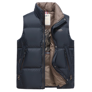 B89277锦纶面料精品90鸭绒男士羽绒服马甲舒适保暖休闲必推款式图片