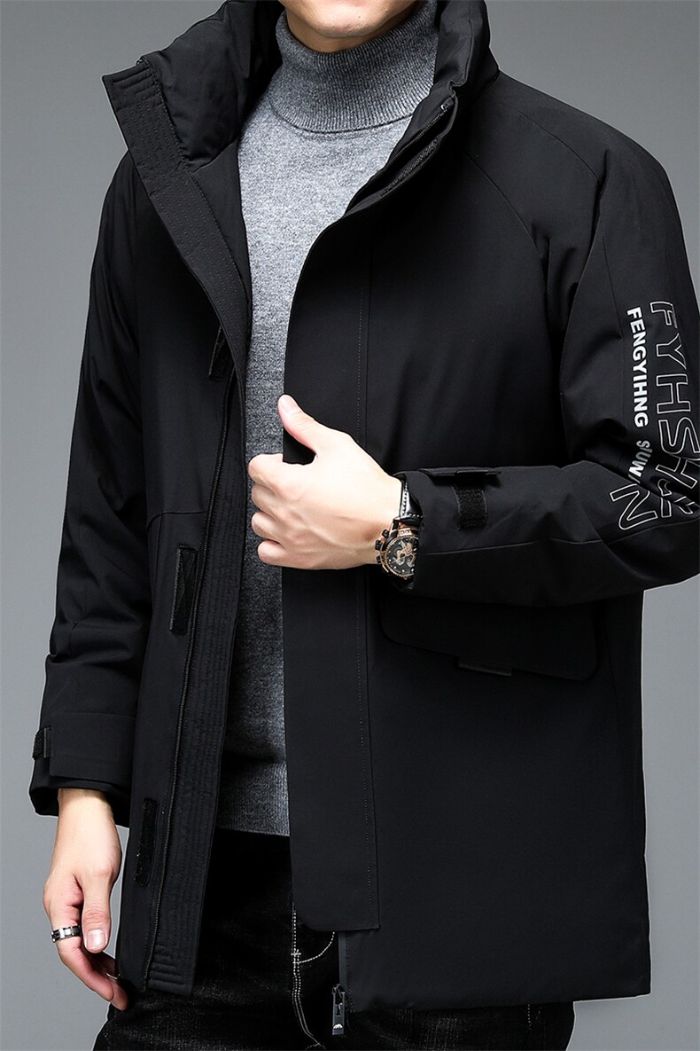 白鸭绒羽绒服2023冬季新款中年可脱卸帽男士外套ALXB8612-P335,男装羽绒服,电商B212（原钱塘6029）