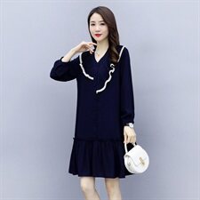 休闲时尚连衣裙潮流舒适2021年春季中长款优雅气质，女装连衣裙，安之芮娜