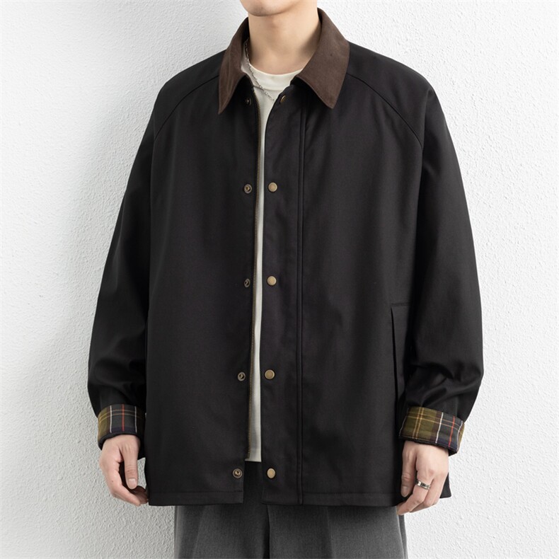翻领夹克男春季简约宽松潮流百搭上衣服JK268-P78,男装夹克,星座308B-2