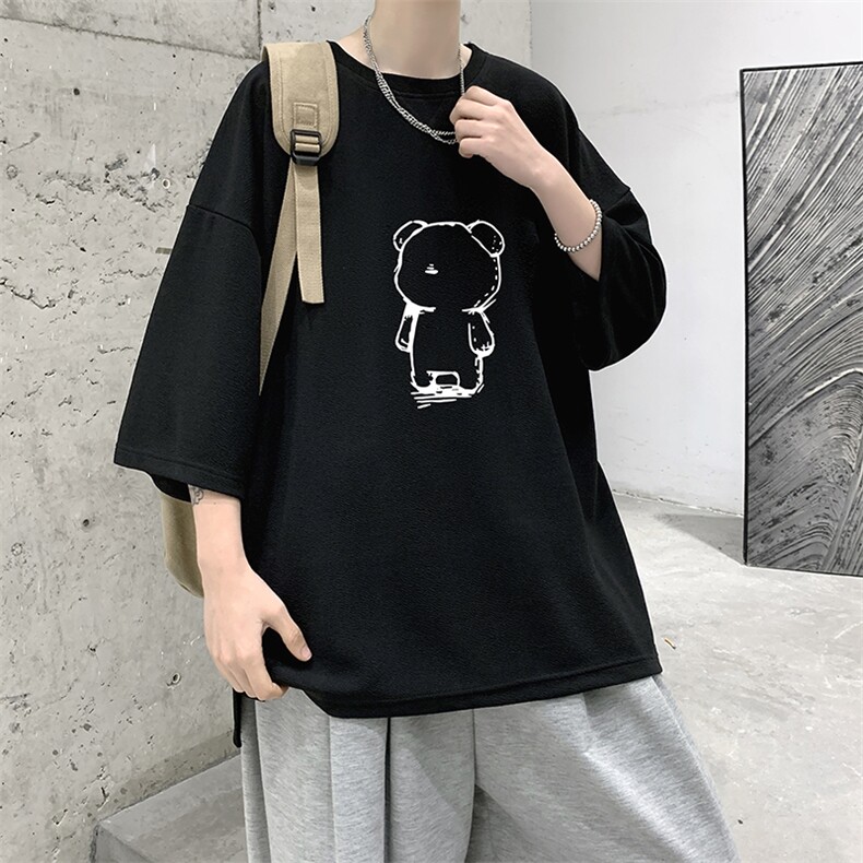 冰丝七分袖t恤男大码五分袖男短袖男中袖Q11339-P30,男装T恤,电商A040