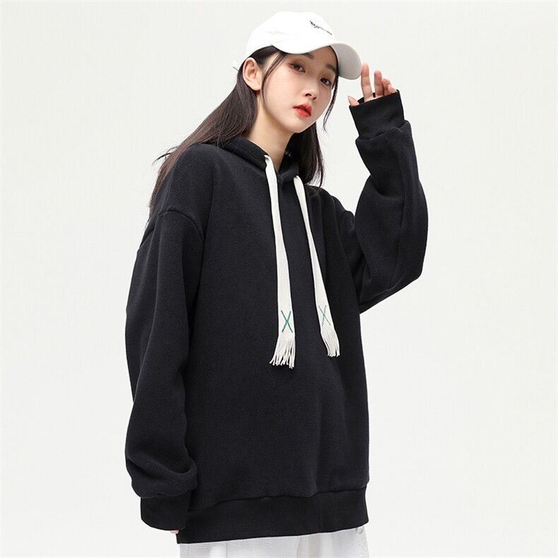奥粒绒外套基础纯色休闲百搭连帽抽绳卫衣男女同款EY-3663-P85,女装短外套,电商B306