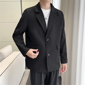 秋季休闲小西服男装外套西服男XF001-P75 控128黑色尺码到4XL图片