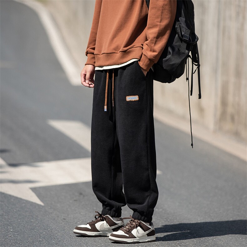 2024冬新款cityboy日系加绒加厚宽松束脚休闲运动裤K252-P40控78,男装休闲裤,星座914-3