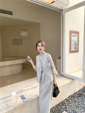 小香风流苏马甲阔腿裤套装女春秋法式气质优雅三件套，女装套装/套裙，2C269