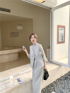 小香风流苏马甲阔腿裤套装女春秋法式气质优雅三件套图片