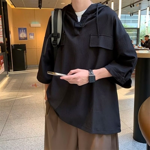 男士短袖夏季2024新款连帽衬衫 BC24 P33图片
