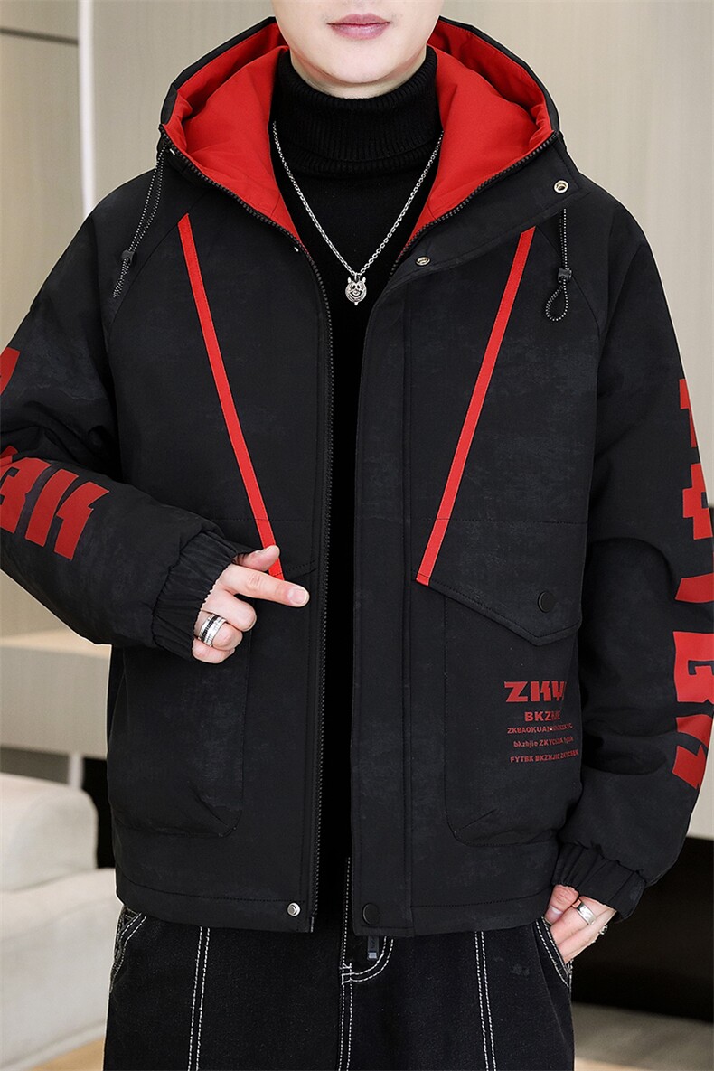 高品质男式加绒加厚夹克男时尚潮流加厚棉衣男外套MY1689-P83,男装夹克,星座310B-3